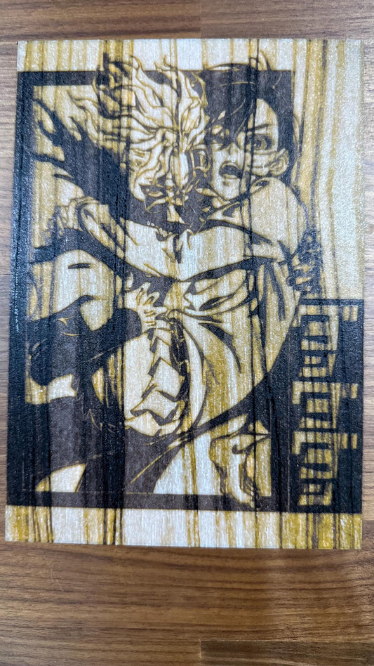 Dan da Dan Momo Okarun 3D Poster Art Print w/ Texture Wood Effect - photo 2 (photos/photo_02.jpg)