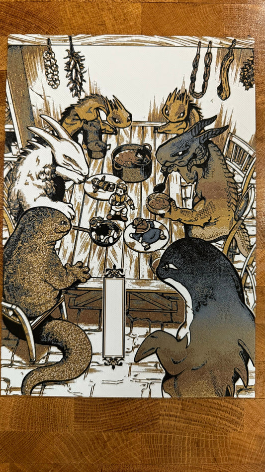 Monster Feast Metallic 3D Poster Art Print - photo 2 (photos/photo_02.jpg)