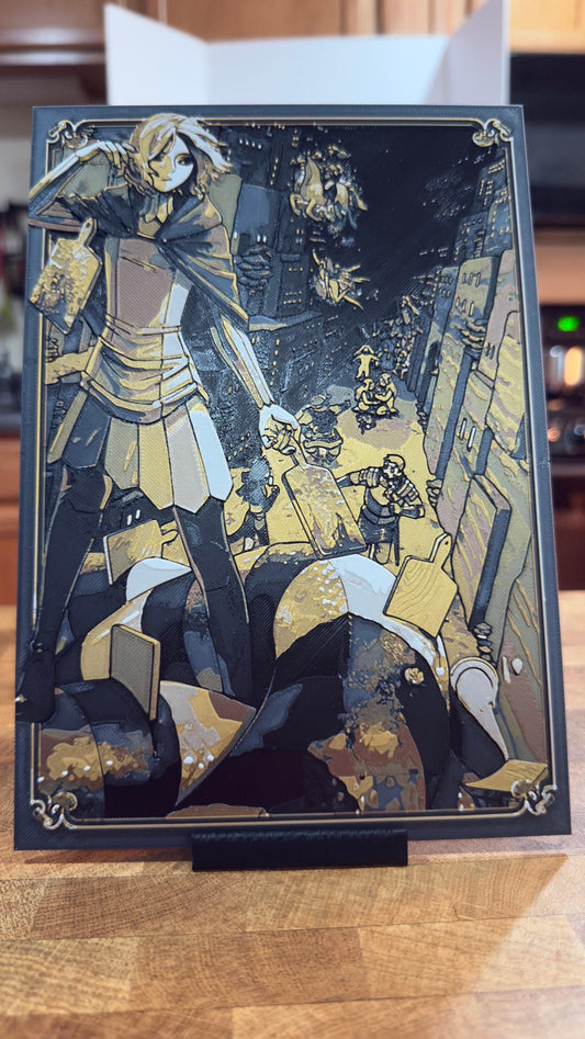 Mithrun - Metallic 3D Poster Art Print - photo 2 (photos/photo_02.jpg)