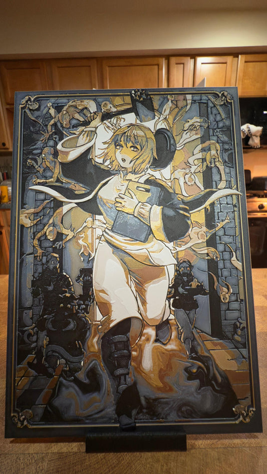 Falin Running - Metallic 3D Poster Art Print - photo 2 (photos/photo_02.jpg)