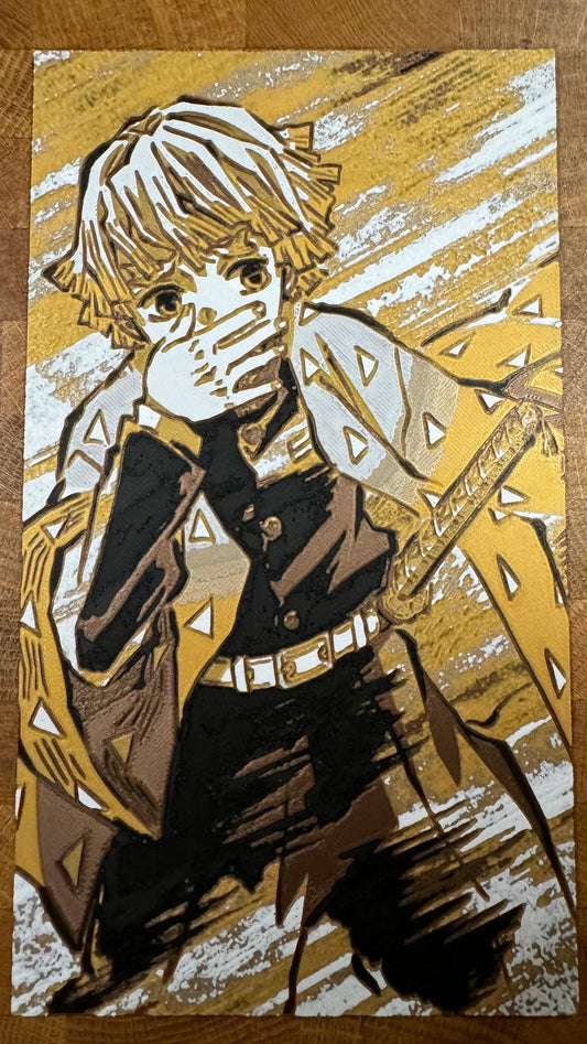 Zenitsu 3D Poster Print Art - photo 2 (photos/photo_02.jpg)