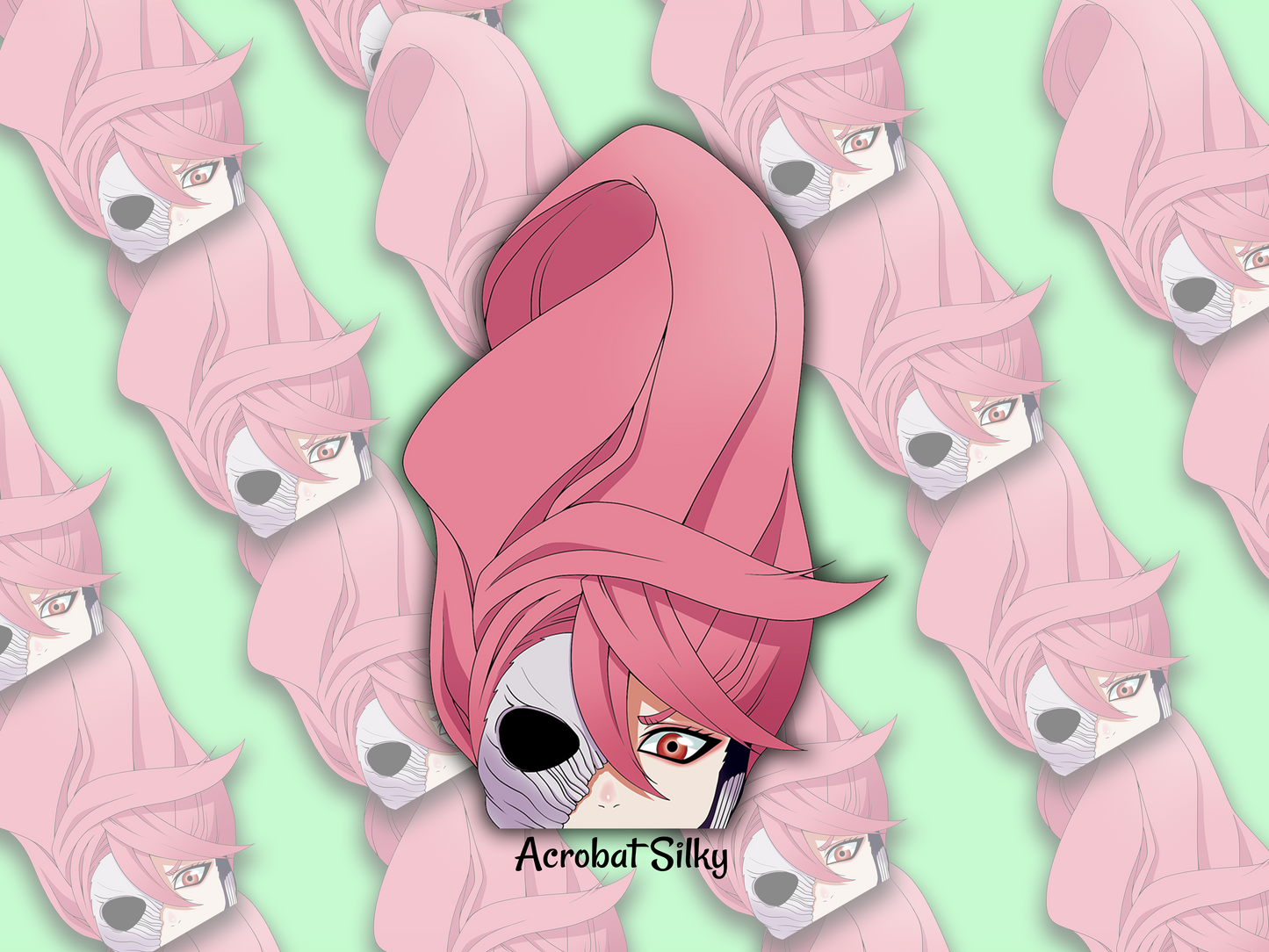 Peeker Sticker: Acrobat Silky (Dan Da Dan) - artwork