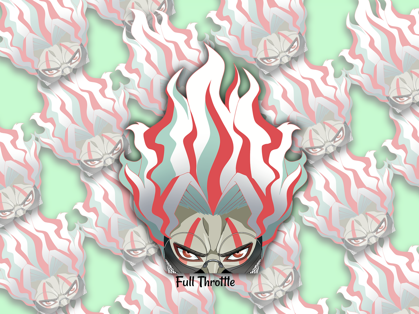 Peeker Sticker: Full Throttle (Dan Da Dan) - artwork