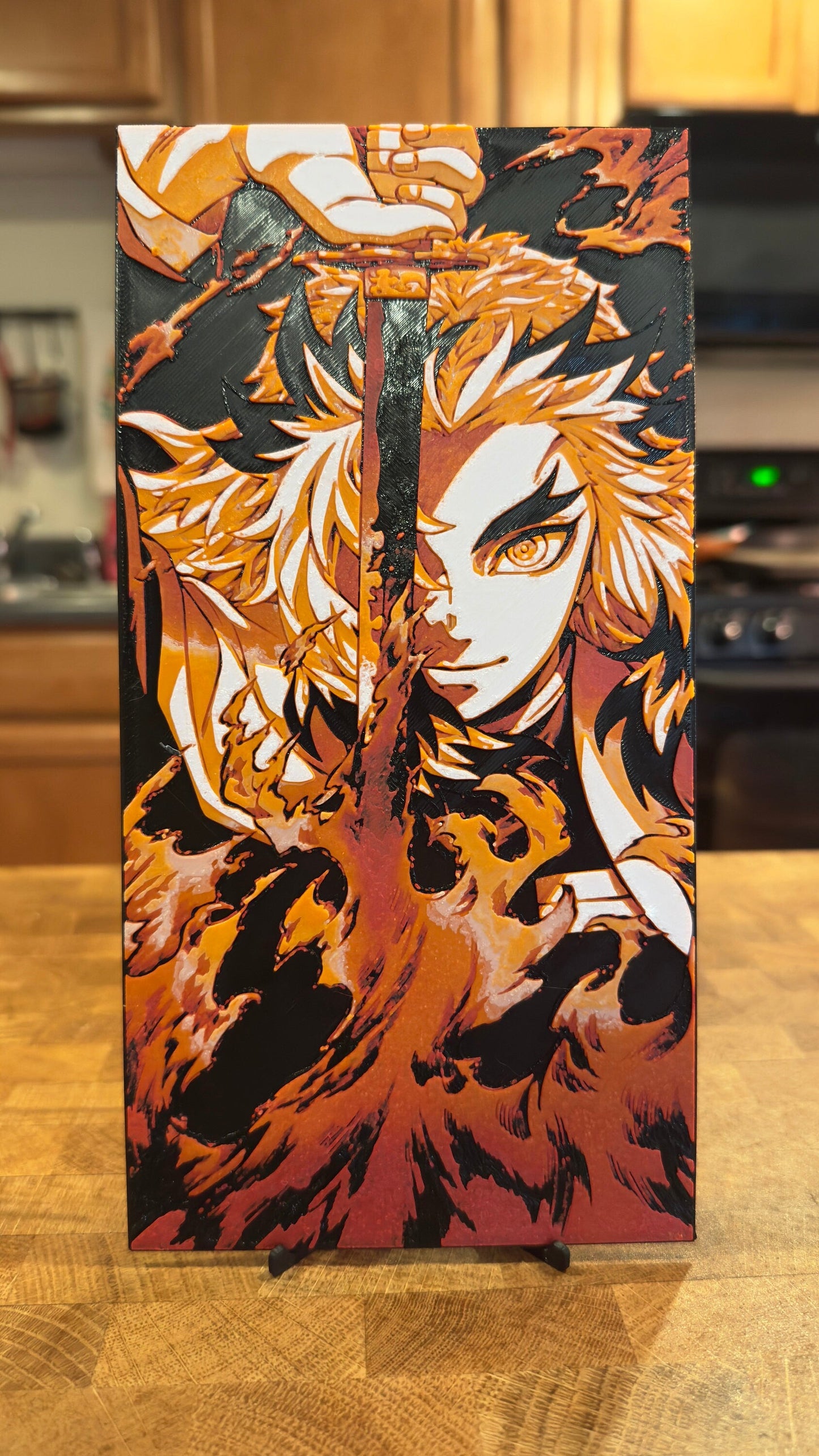 Flame Elite Swordsman 3D Poster