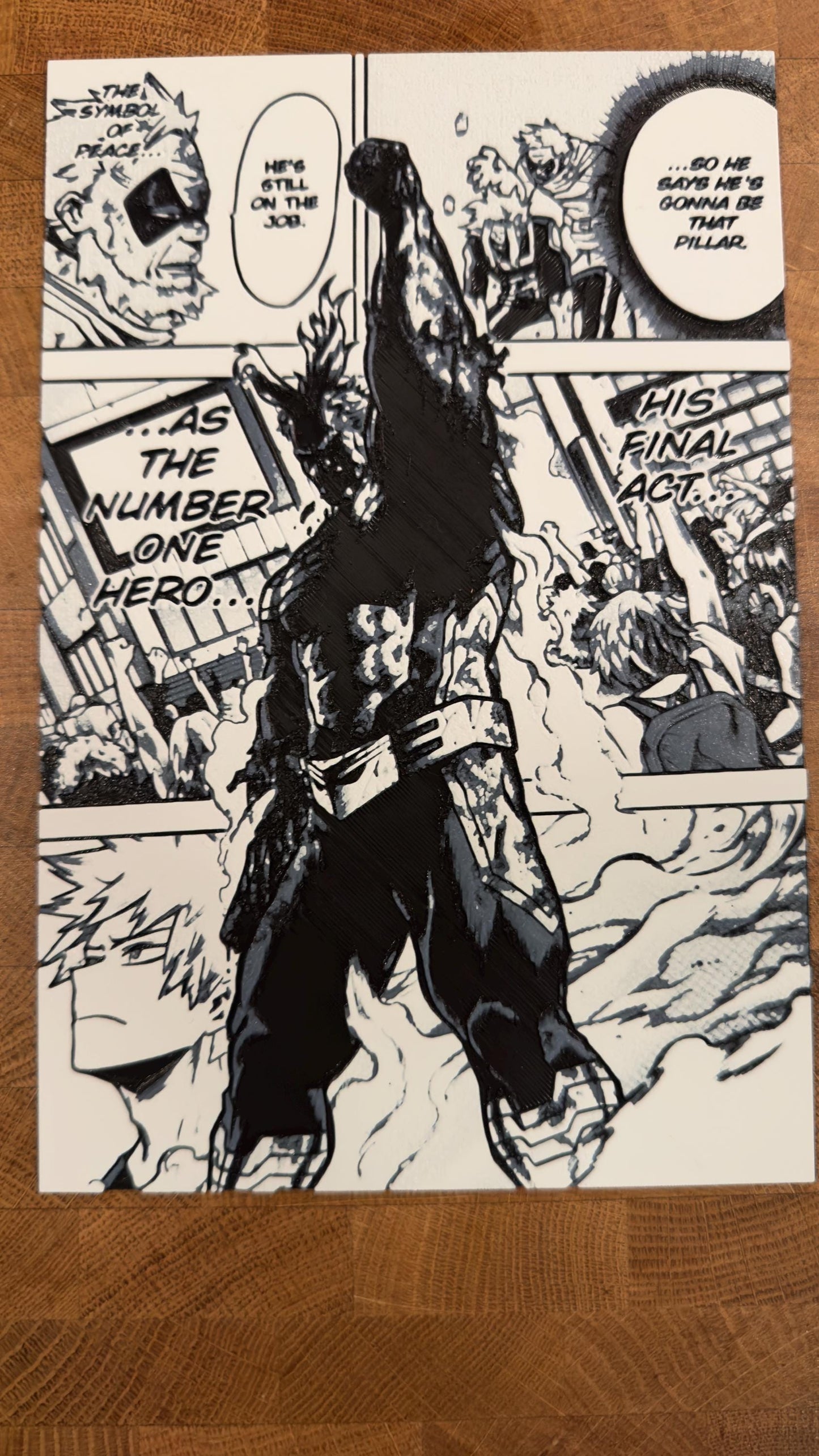 All Might Victorious  3D Poster Print Art