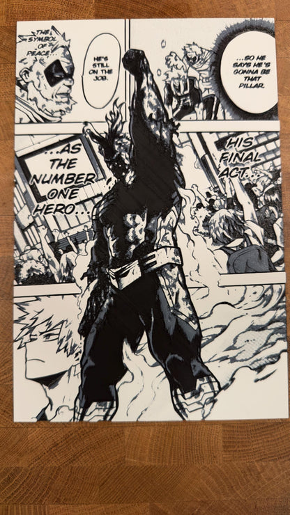 All Might Victorious  3D Poster Print Art