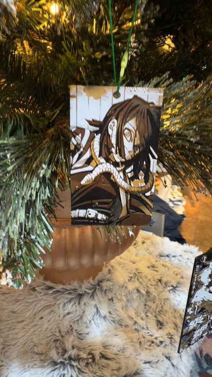Anime Christmas Ornaments 3D Printed Art Prints