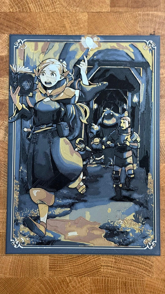 Blonde Elf Mage Running - Metallic 3D Poster Art Print