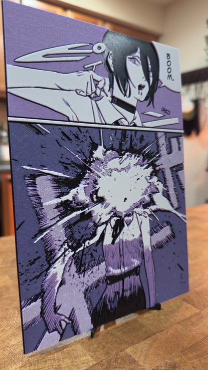 Bomb Waifu BOOM 3D Poster Print Art