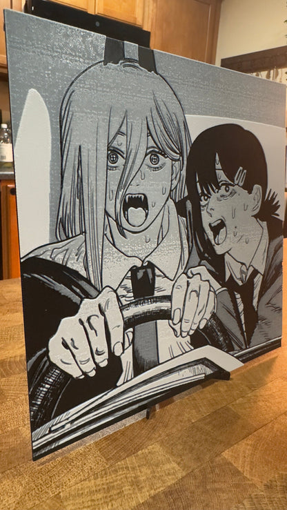 Power Driving Car 3D Poster Print Art