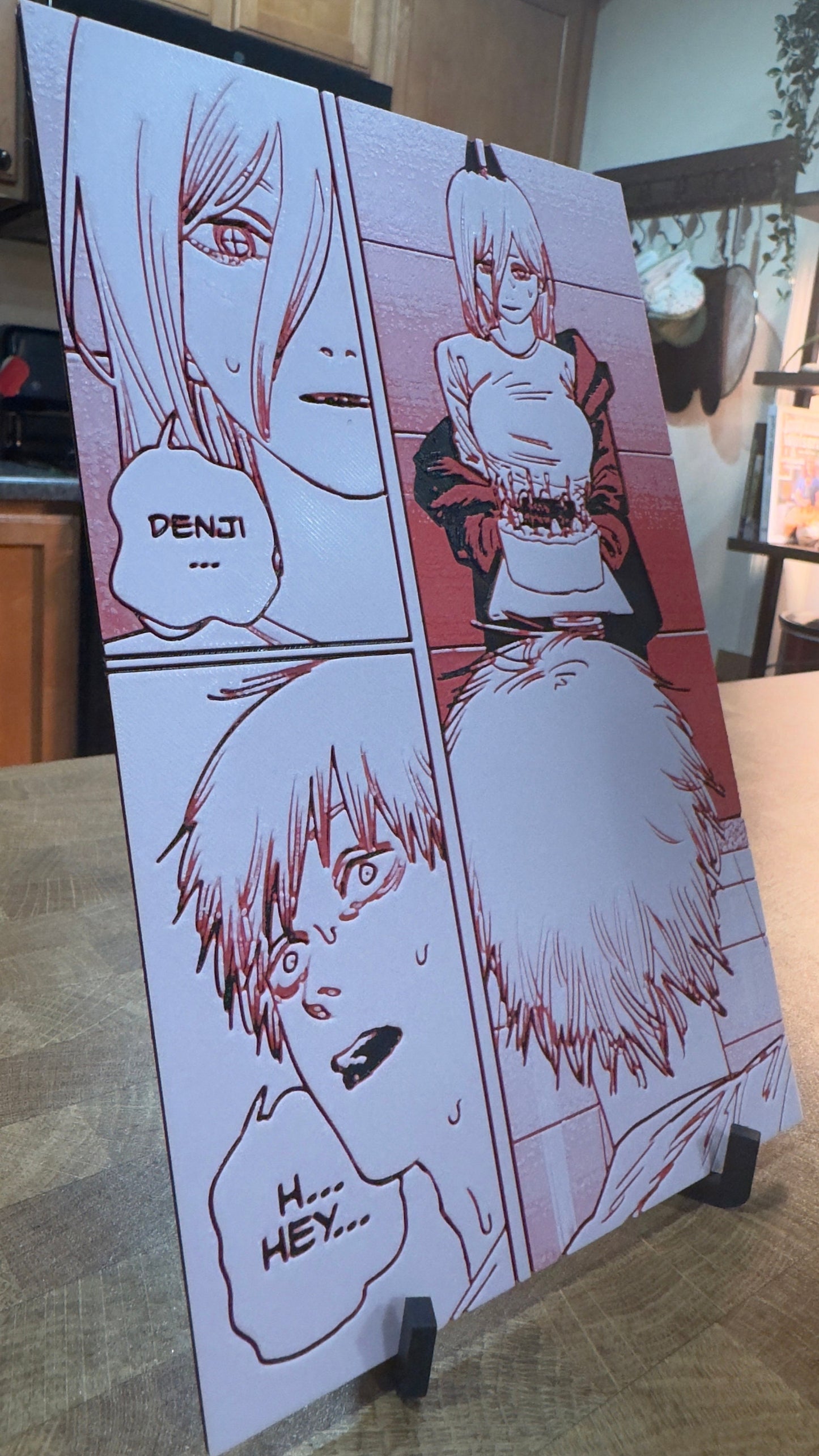 Power Happy Birthday Denji 3D Poster Print
