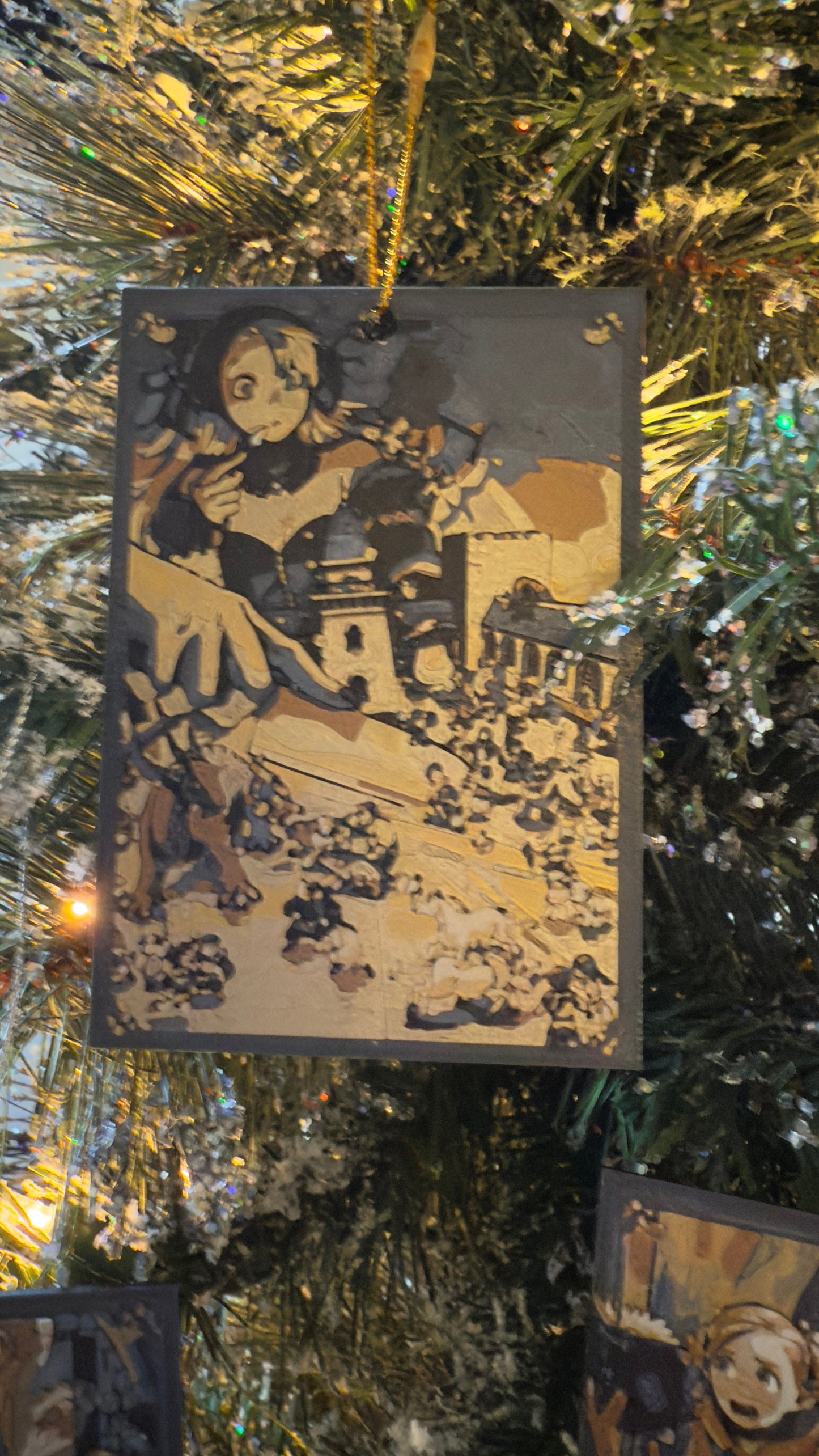 Cooking in a Dungeon Anime Christmas Ornaments 3D Printed Art Prints