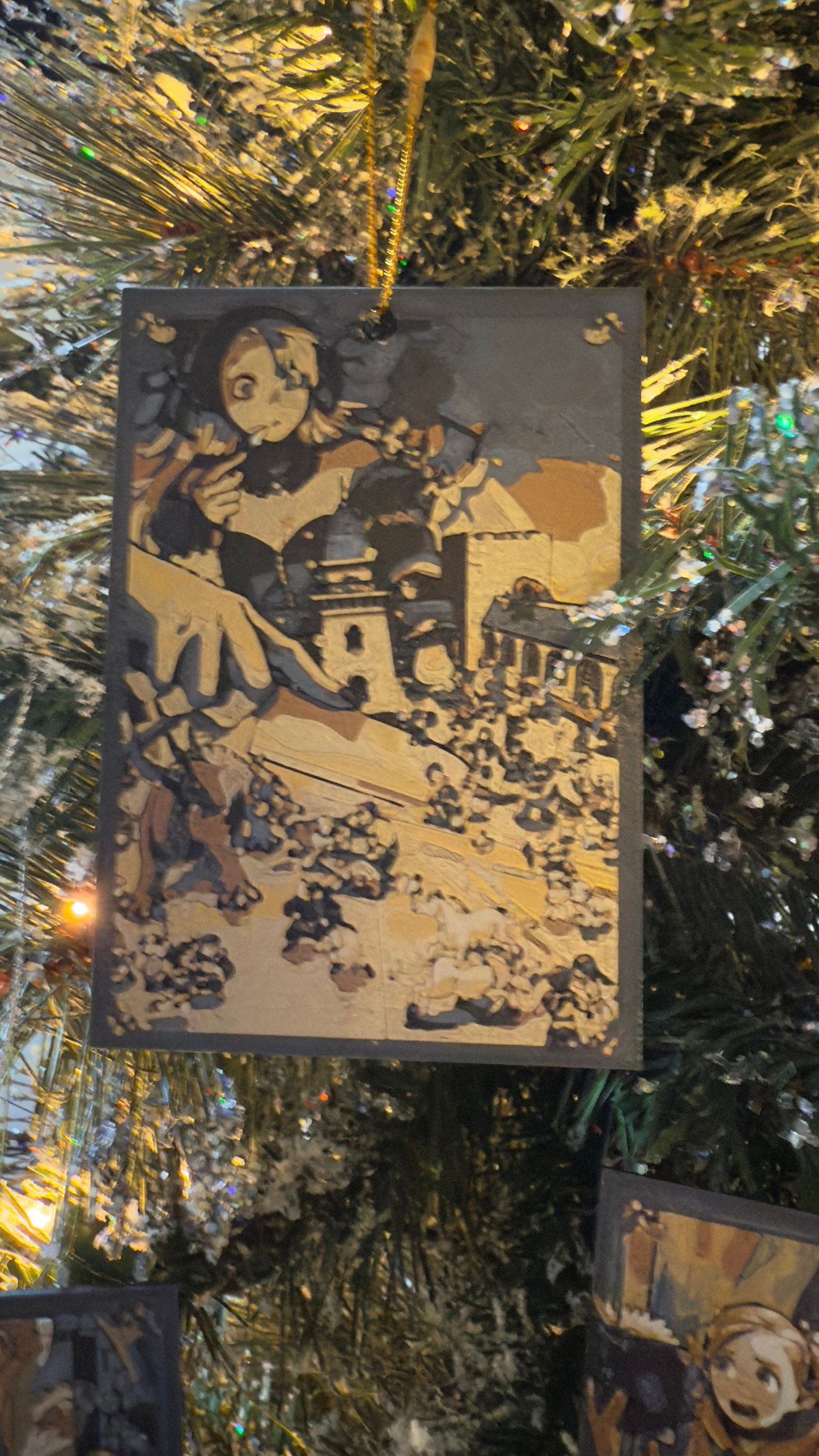 Cooking in a Dungeon Anime Christmas Ornaments 3D Printed Art Prints