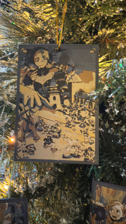 Cooking in a Dungeon Anime Christmas Ornaments 3D Printed Art Prints
