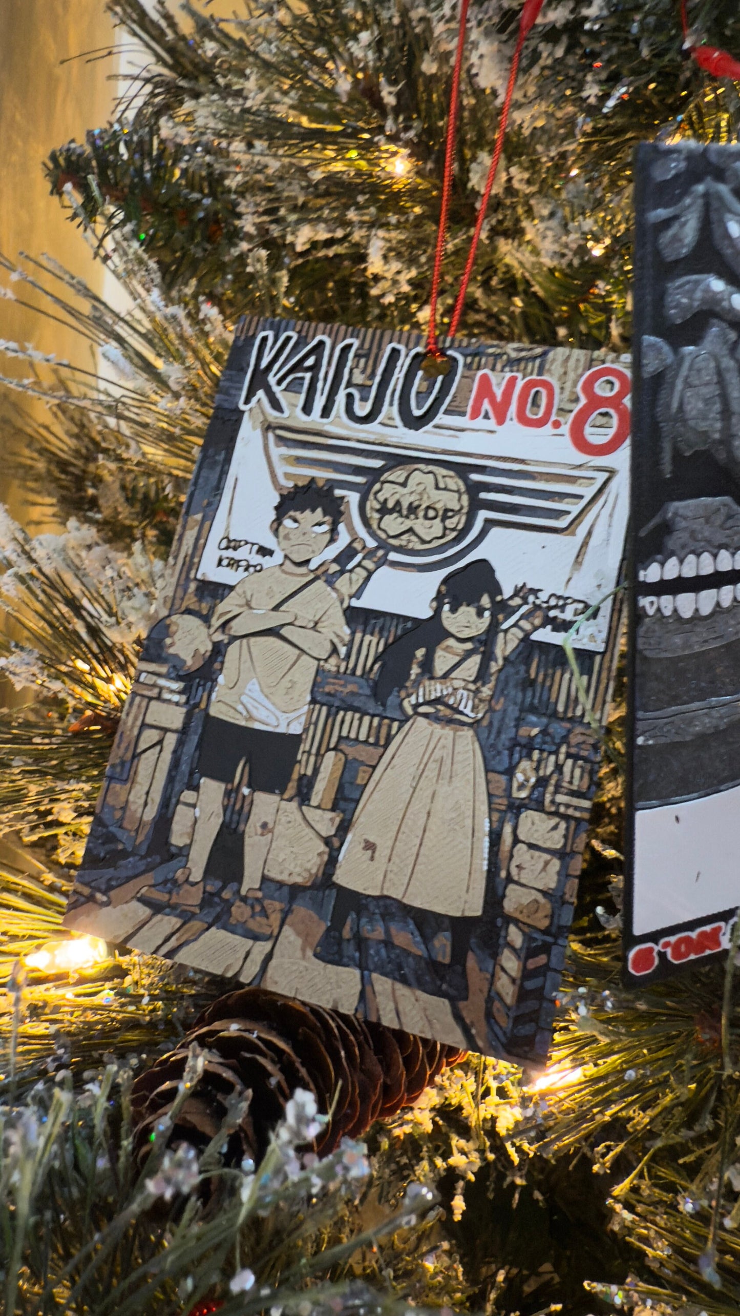 Many Anime Christmas Ornaments 3D Printed Art Prints