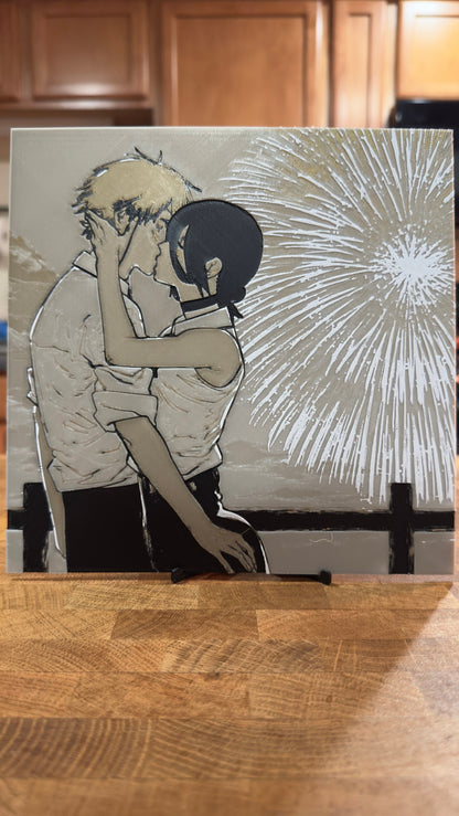 Bomb Waifu Kiss 3D Poster Print