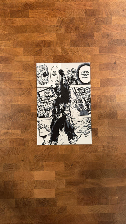 All Might Victorious  3D Poster Print Art