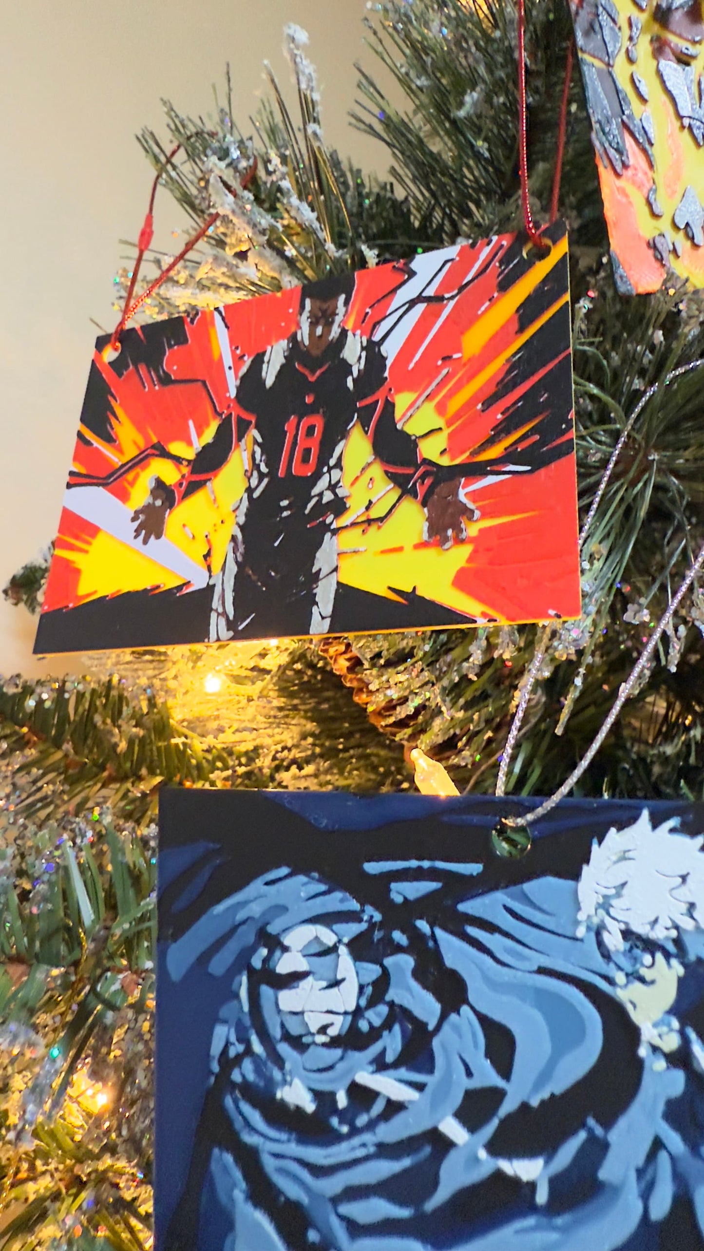 Many Anime Christmas Ornaments 3D Printed Art Prints