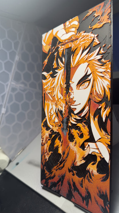 Flame Elite Swordsman 3D Poster