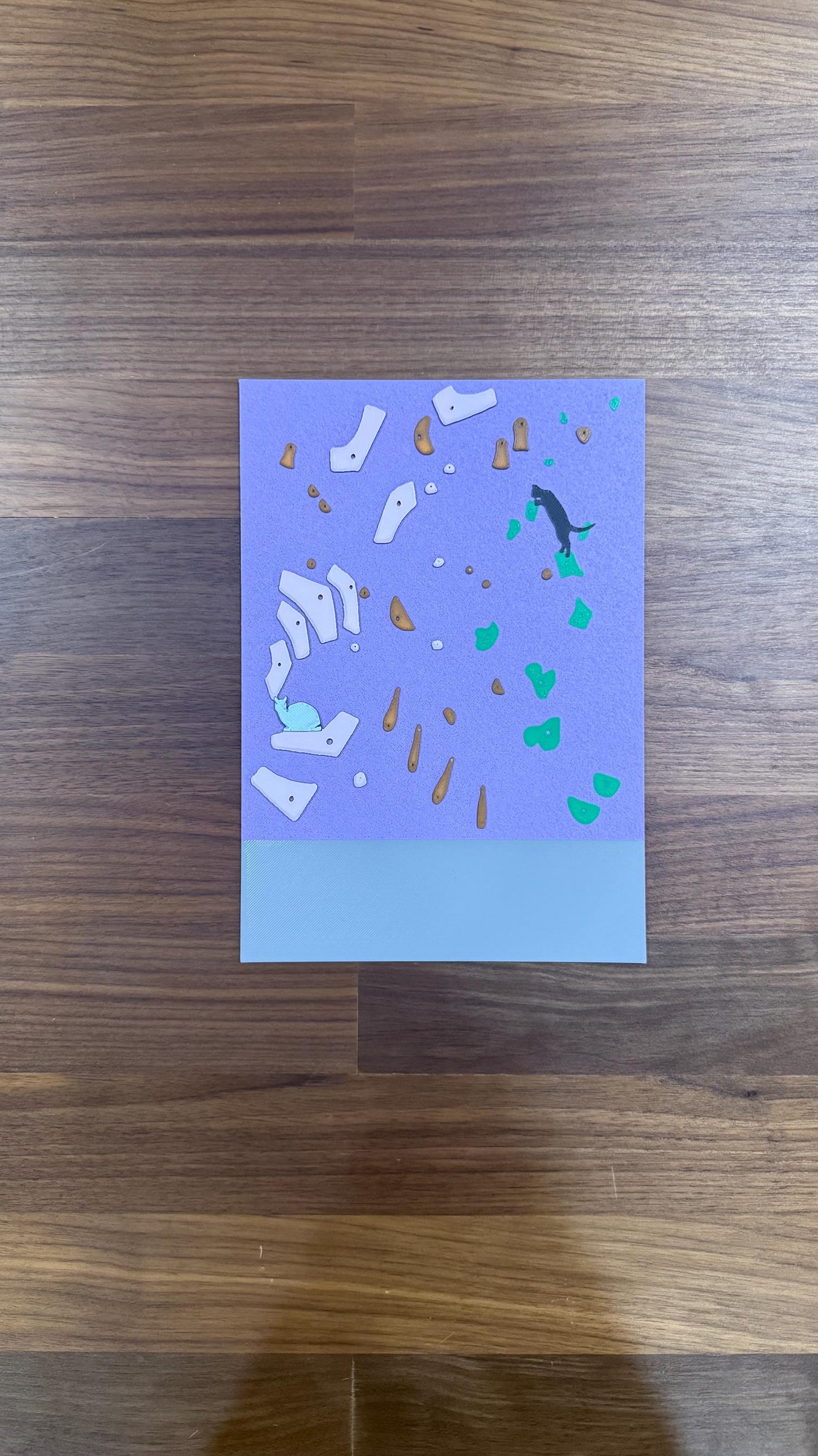 Cat Rock Climbing Bouldering Art Poster Print