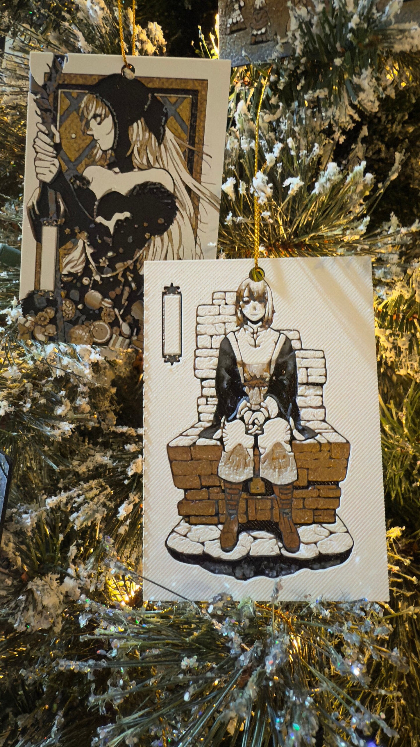Cooking in a Dungeon Anime Christmas Ornaments 3D Printed Art Prints