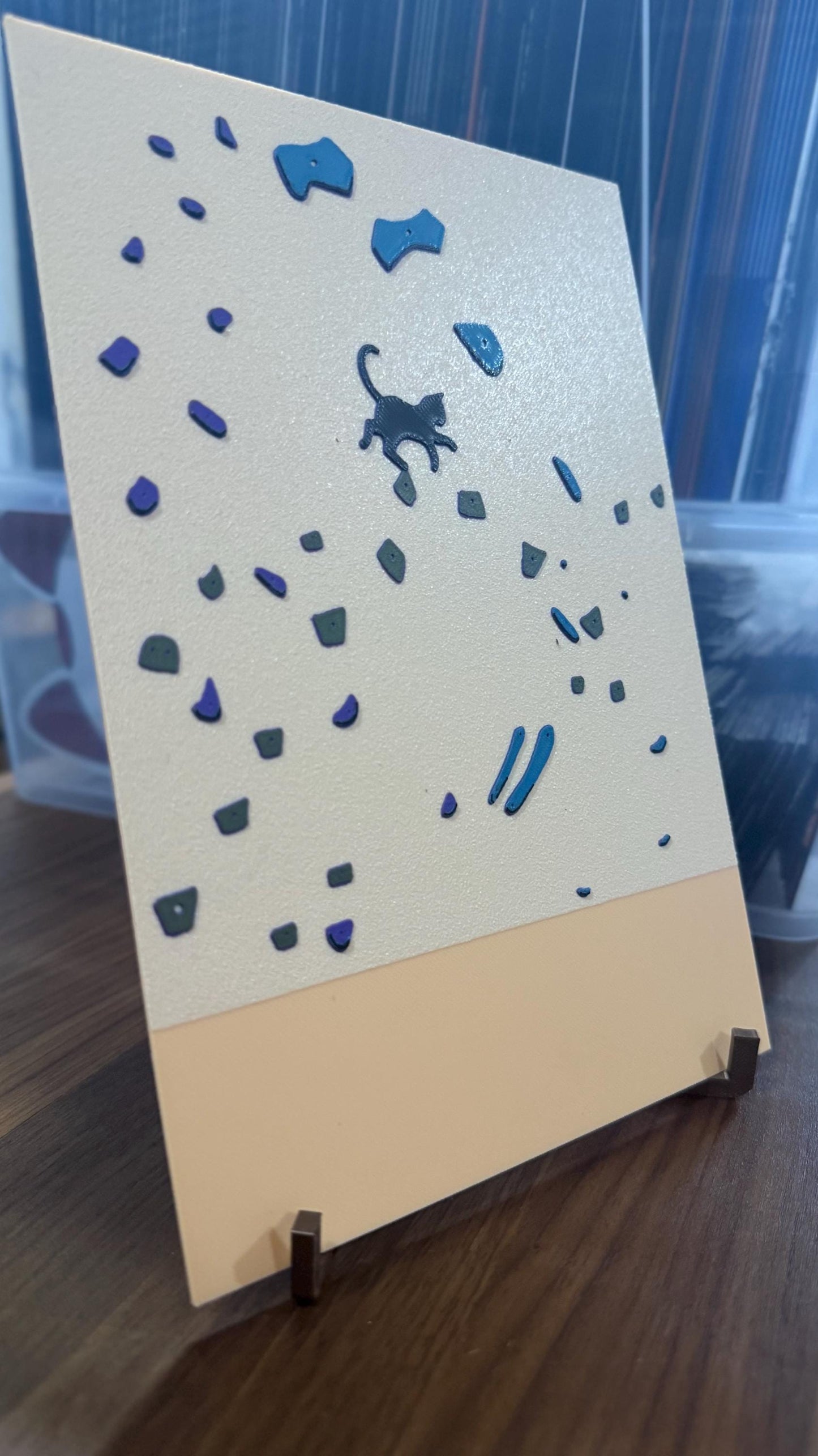 Cat Rock Climbing Bouldering Art Poster Print