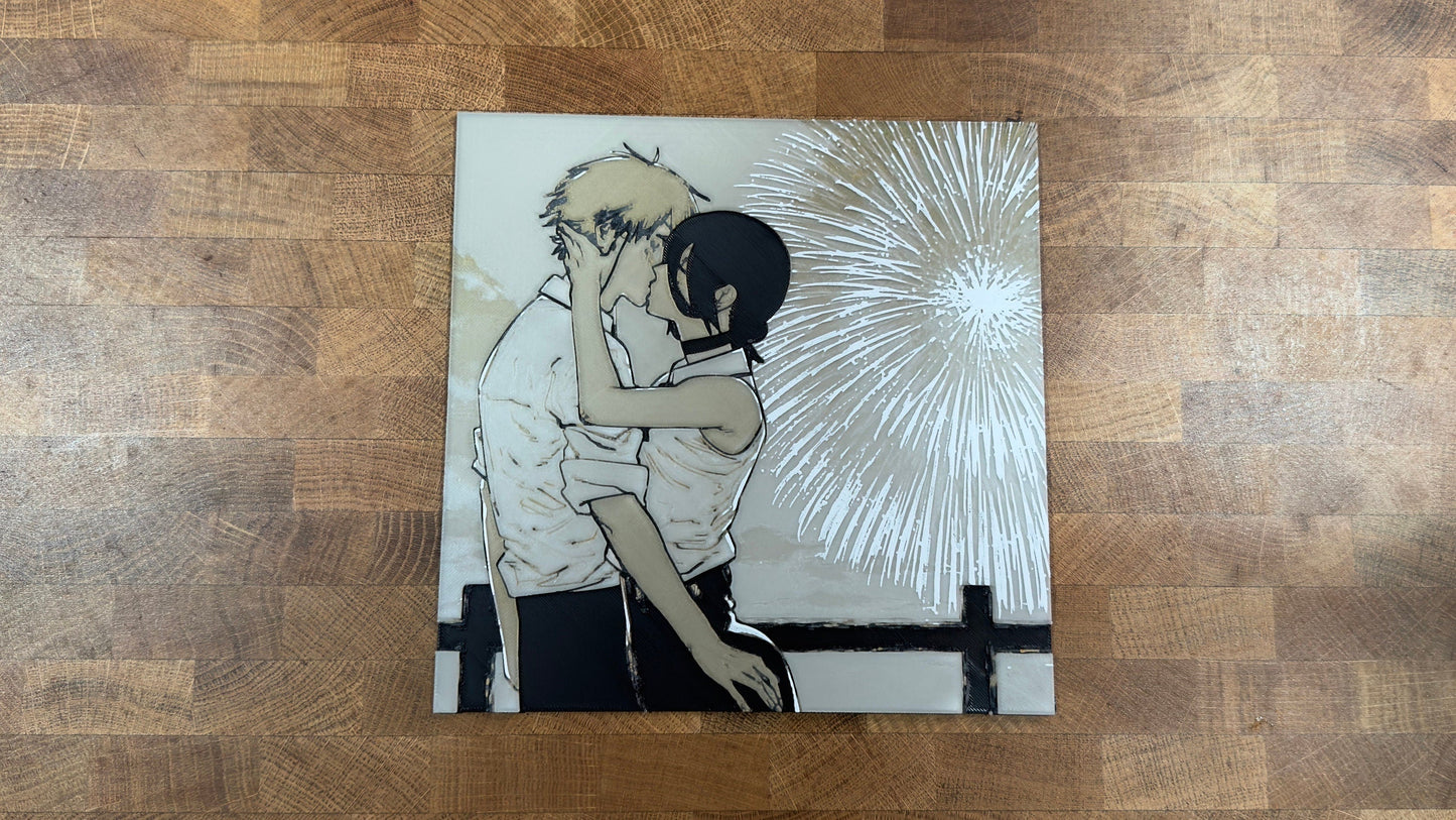 Bomb Waifu Kiss 3D Poster Print