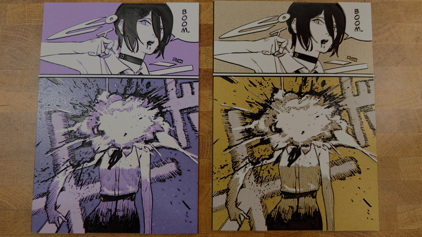 Bomb Waifu BOOM 3D Poster Print Art
