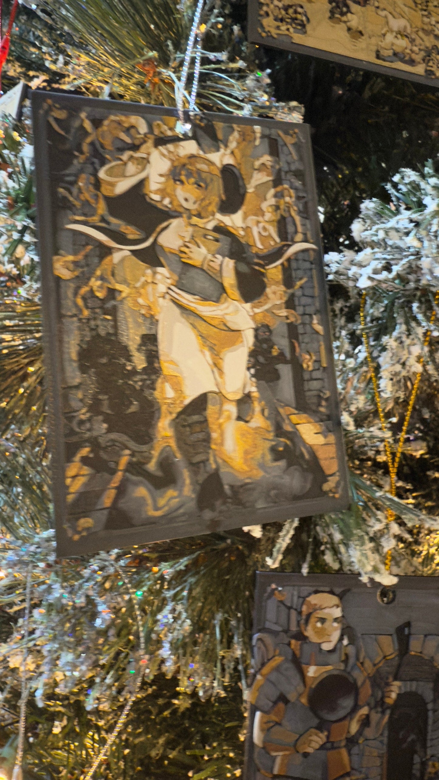 Cooking in a Dungeon Anime Christmas Ornaments 3D Printed Art Prints