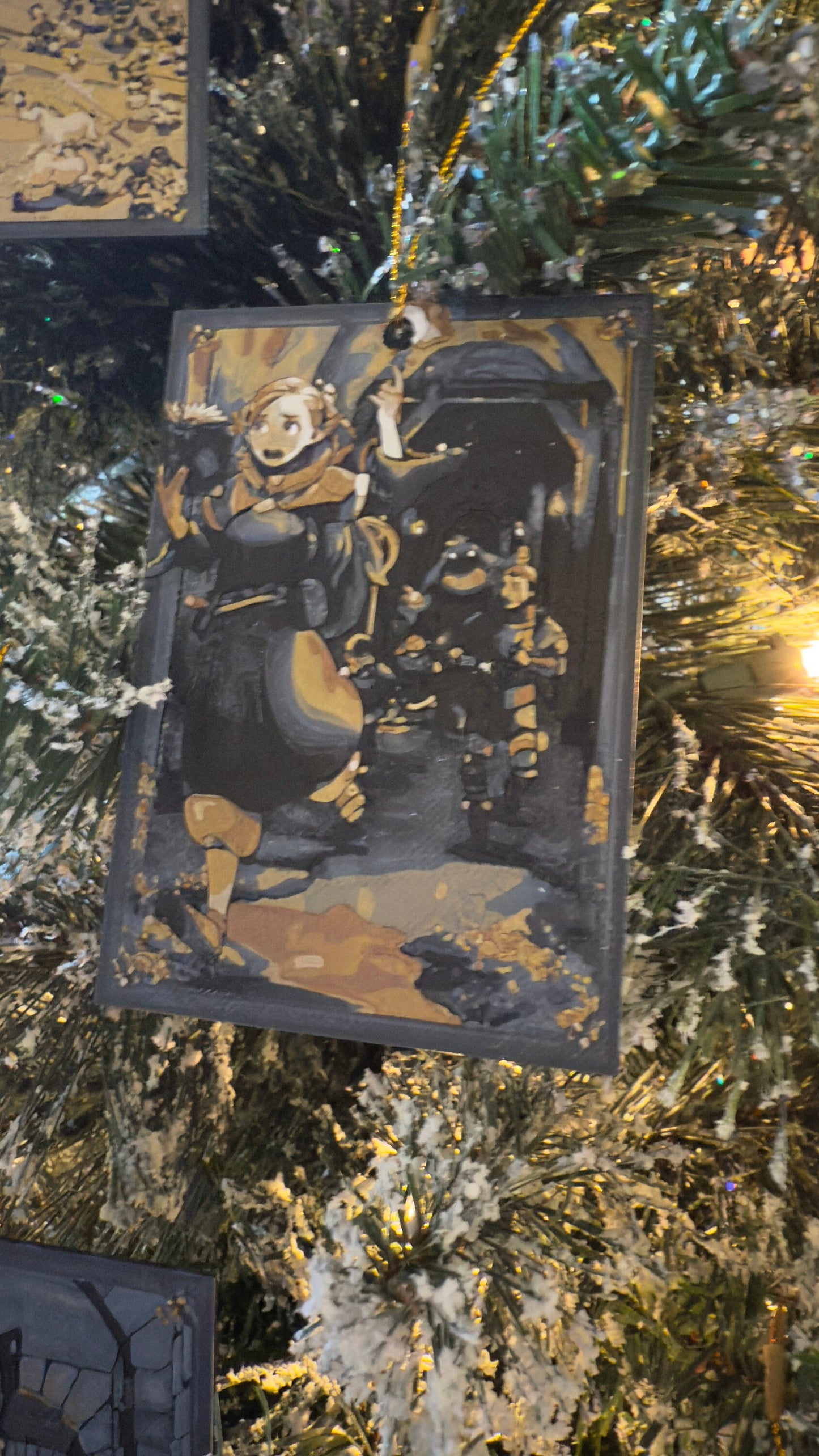 Cooking in a Dungeon Anime Christmas Ornaments 3D Printed Art Prints
