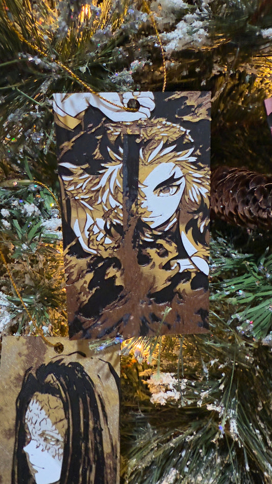 Anime Christmas Ornaments 3D Printed Art Prints