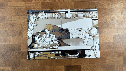 Dommy Mommy Pets on Couch 3D Poster Print
