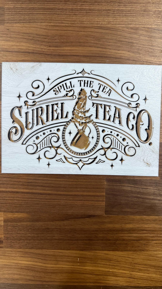 ACOTAR Suriel Tea Co 3D Art Print: Wood Texture Effect - photo 1 (photos/photo_01.jpg)