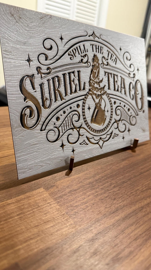 ACOTAR Suriel Tea Co 3D Art Print: Wood Texture Effect - photo 2 (photos/photo_02.jpg)