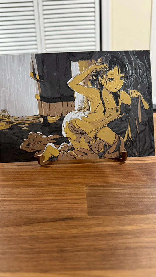 Maomao Wet Metallic 3D Poster Art Print - photo 2 (photos/photo_02.jpg)