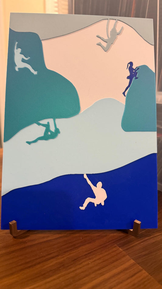 Rock Climbing Bouldering Art Poster Print - photo 1 (photos/photo_01.jpg)