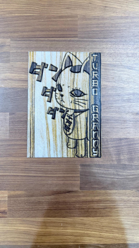Dan da Dan Turbo Granny 3D Poster Art Print w/ Texture Wood Effect - photo 1 (photos/photo_01.jpg)