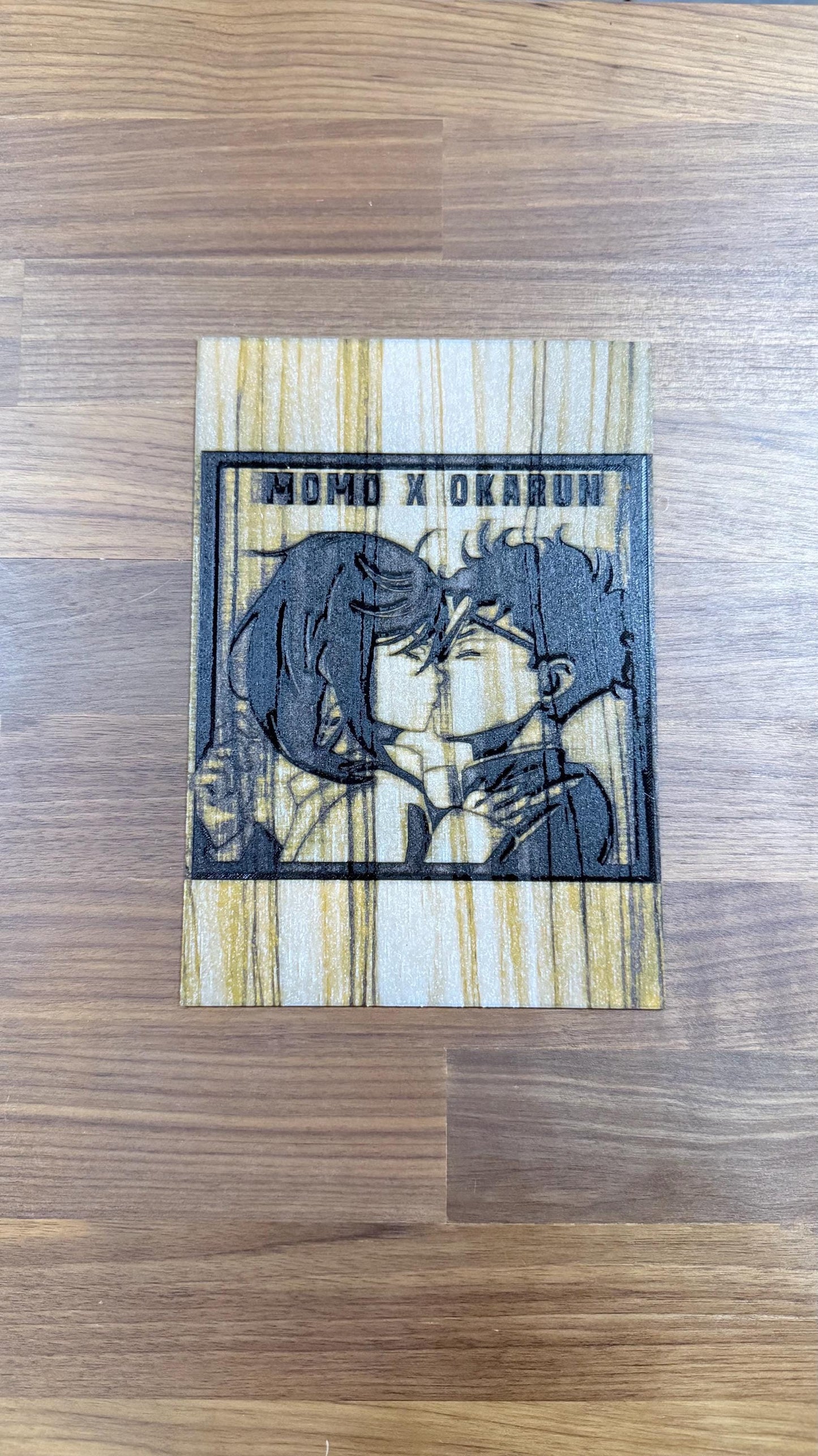 Dan da Dan Momo Okarun 3D Poster Art Print w/ Texture Wood Effect - photo 1 (photos/photo_01.jpg)