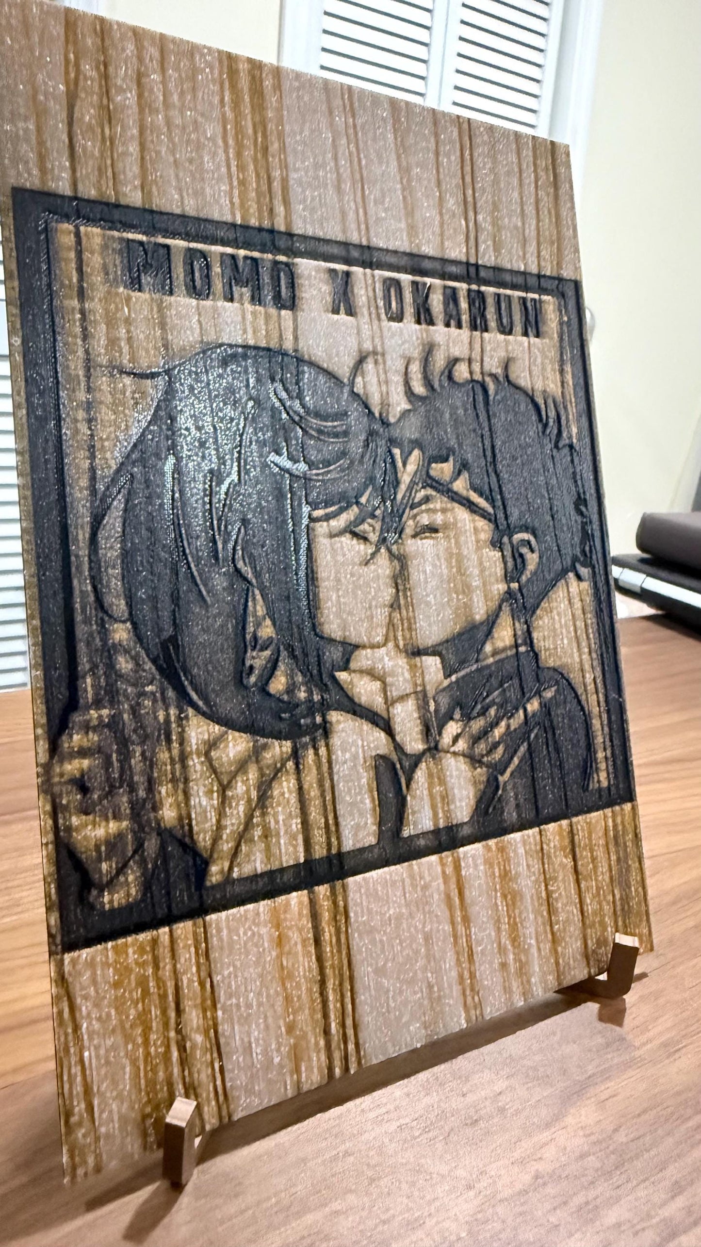 Dan da Dan Momo Okarun 3D Poster Art Print w/ Texture Wood Effect - photo 4 (photos/photo_04.jpg)