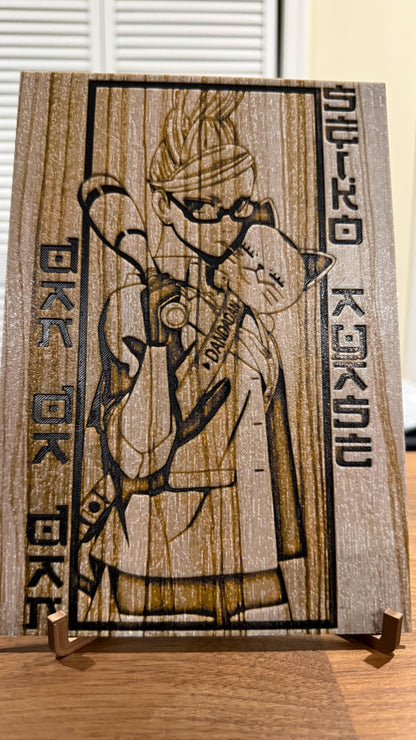 Dan da Dan Granny Seiko 3D Poster Art Print w/ Texture Wood Effect - photo 3 (photos/photo_03.jpg)