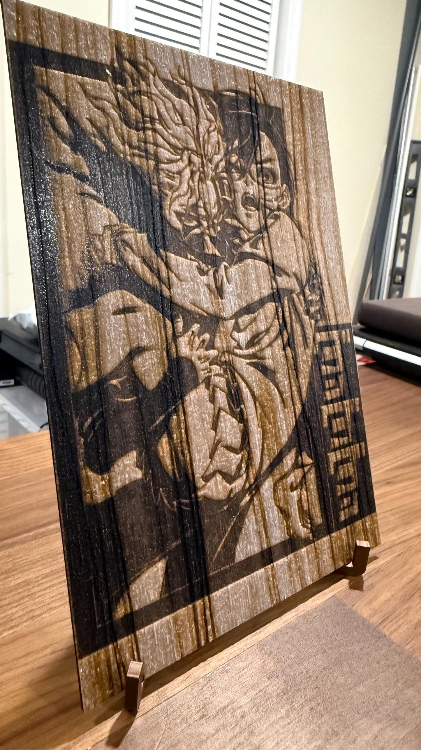 Dan da Dan Momo Okarun 3D Poster Art Print w/ Texture Wood Effect - photo 4 (photos/photo_04.jpg)