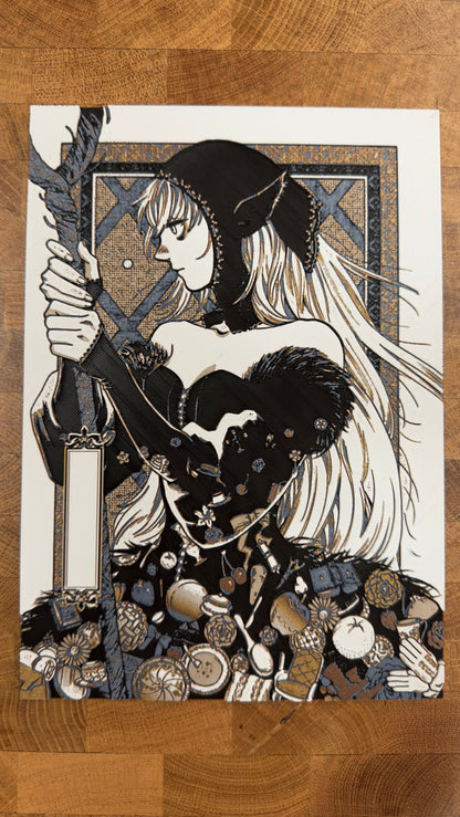 Marcille Dress Metallic 3D Poster Art Print - photo 2 (photos/photo_02.jpg)
