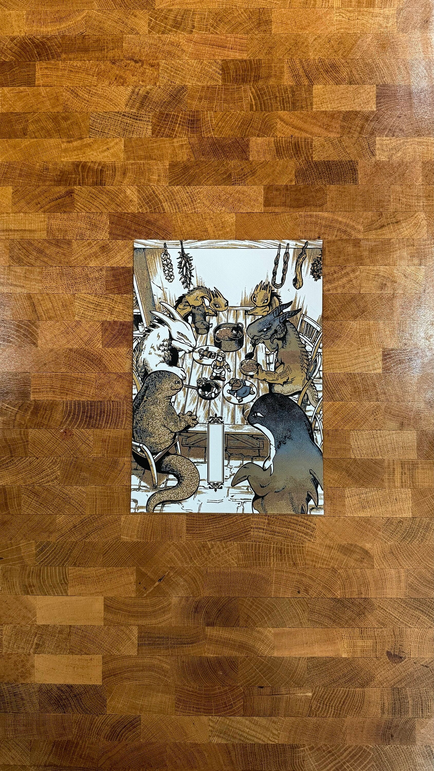 Monster Feast Metallic 3D Poster Art Print - photo 1 (photos/photo_01.jpg)