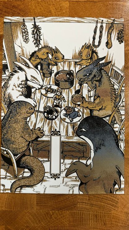Monster Feast Metallic 3D Poster Art Print - photo 2 (photos/photo_02.jpg)