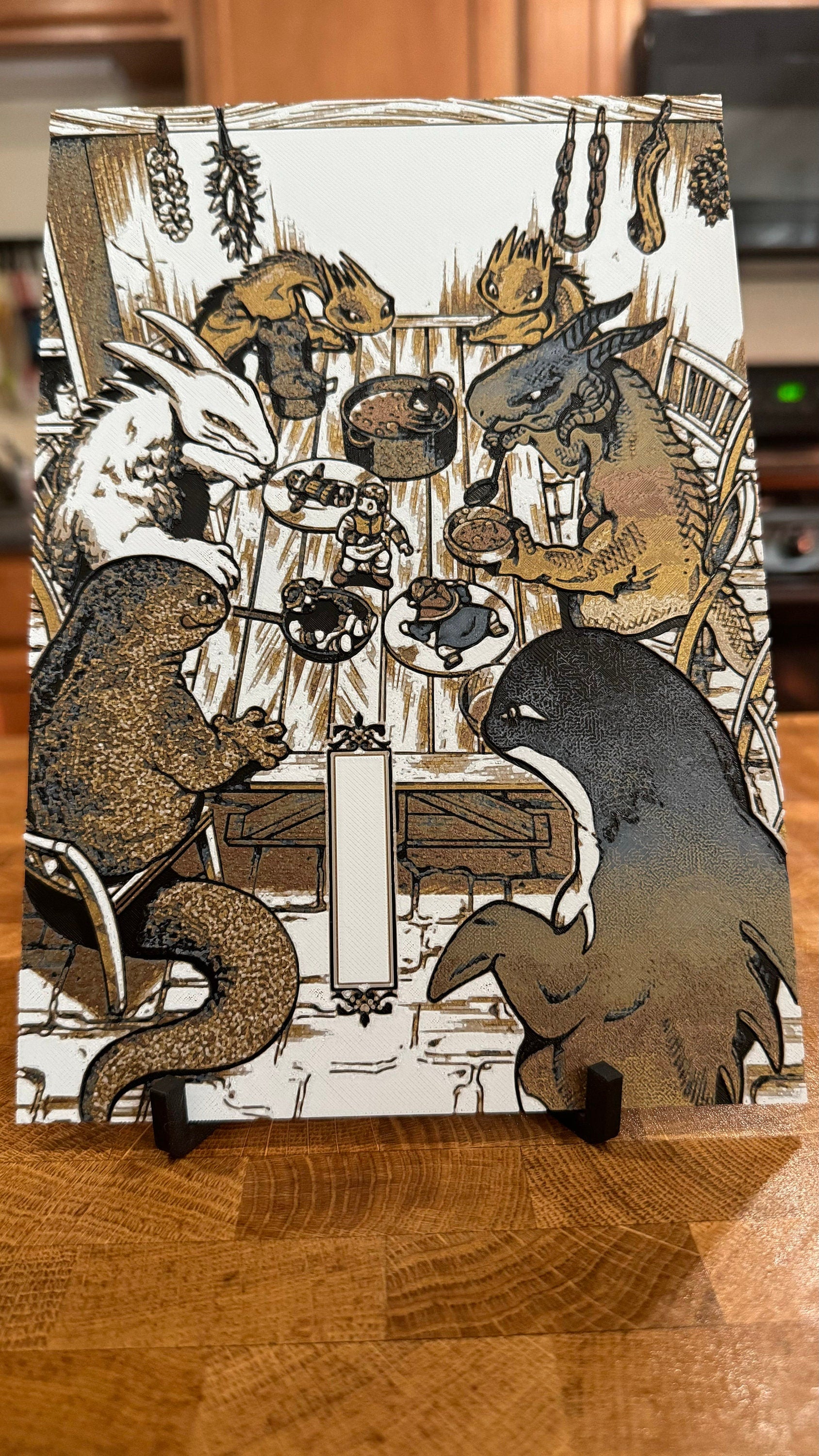 Monster Feast Metallic 3D Poster Art Print - photo 3 (photos/photo_03.jpg)