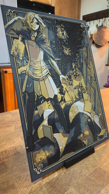 Mithrun - Metallic 3D Poster Art Print - photo 3 (photos/photo_03.jpg)
