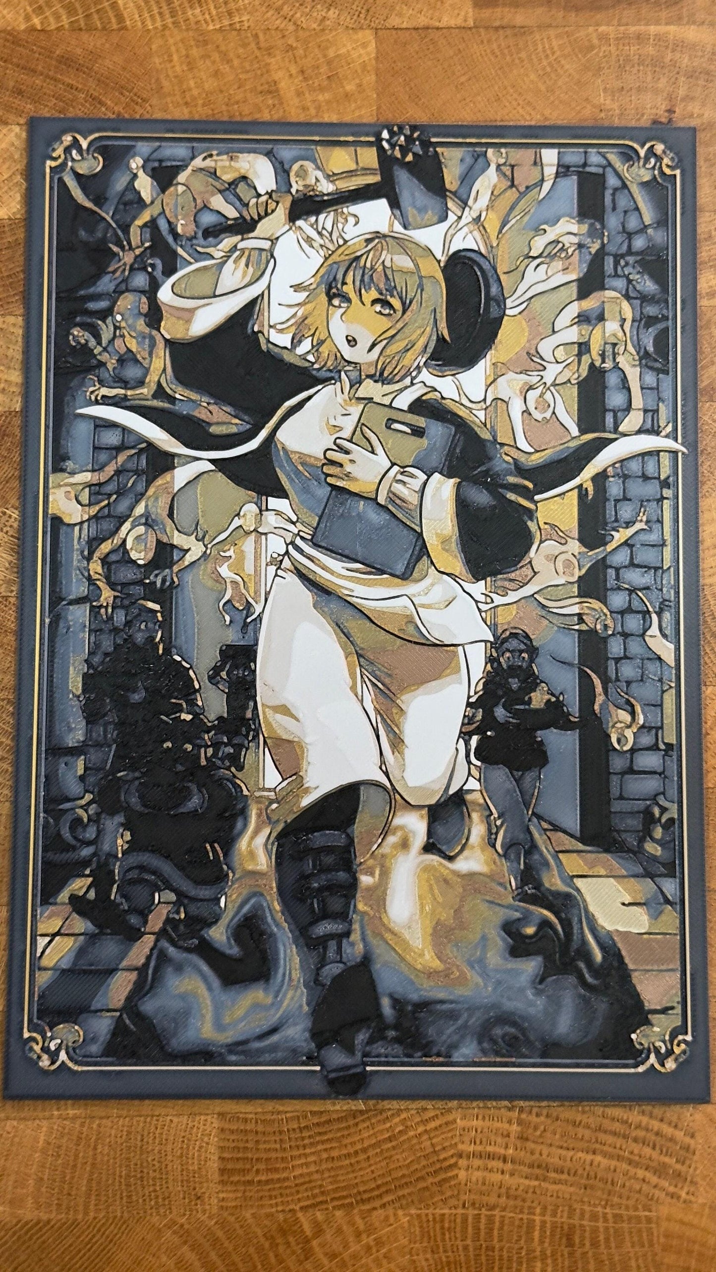 Falin Running - Metallic 3D Poster Art Print - photo 1 (photos/photo_01.jpg)