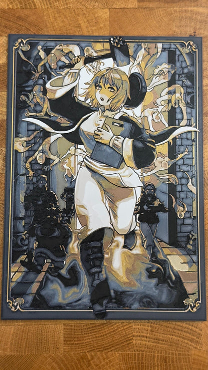 Falin Running - Metallic 3D Poster Art Print - photo 1 (photos/photo_01.jpg)