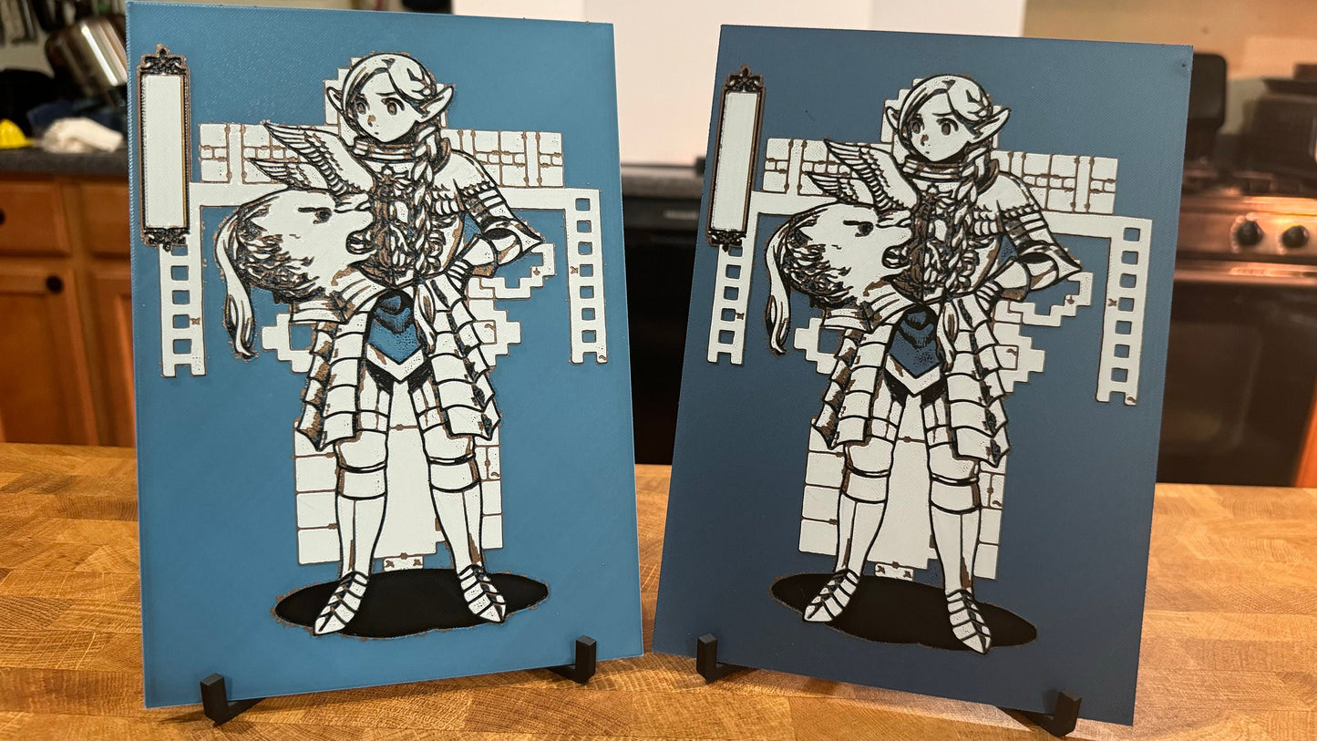 Marcille Armor Metallic 3D Poster Art Print - photo 5 (photos/photo_05.jpg)