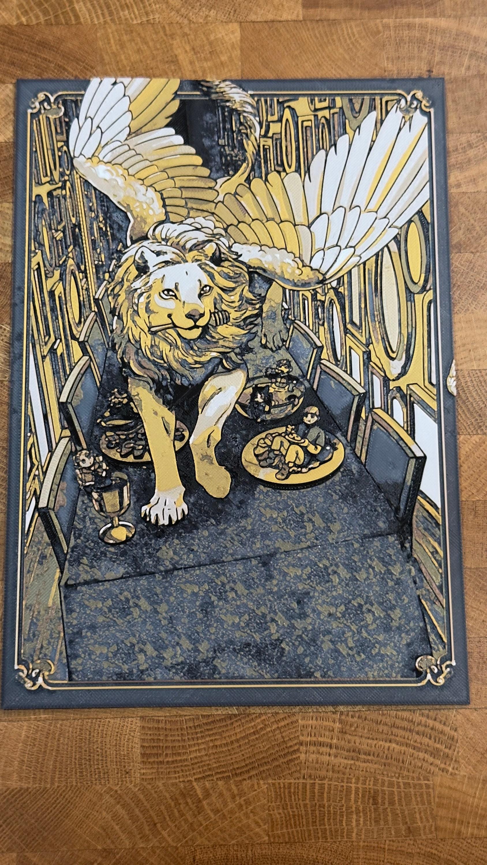 Golden Dungeon Beast Metallic 3D Poster Art Print - photo 1 (photos/photo_03.jpg)